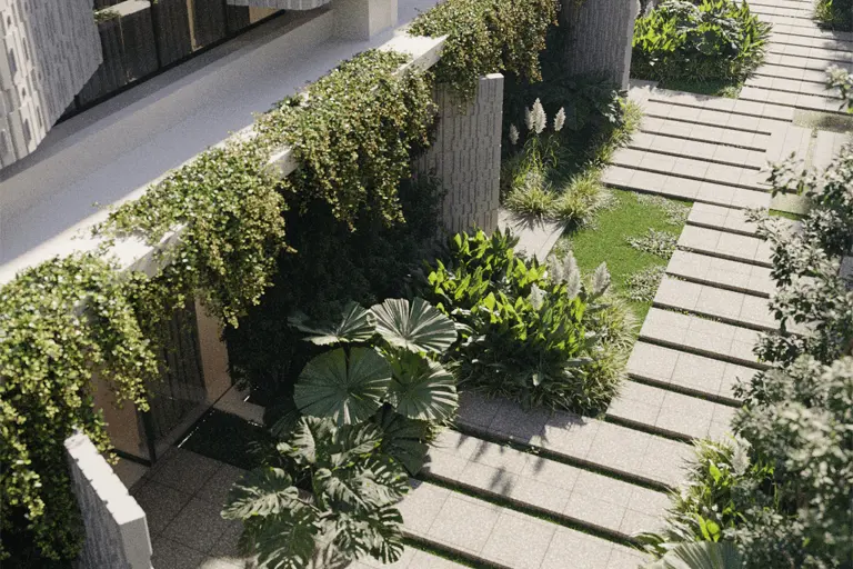 Curated Landscape with Car-Free Ground Level